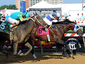 Alternation wins the 2012 Pimlico Special.