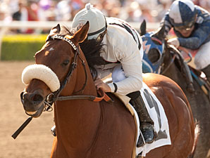 Amazombie wins the 2012 Potrero Grande.