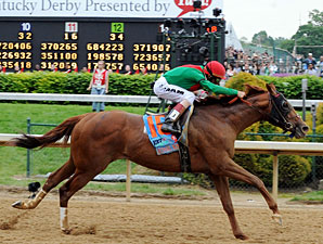 Animal Kingdom wins the 2011 Kentucky Derby.