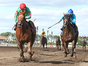 Badge of Glory wins the 2013 Minnesota Oaks.