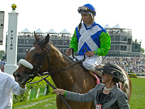 Barbaro after winning the Kentucky Derby.