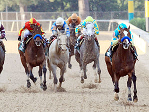 Bodemeister wins the 2012 Arkansas Derby.