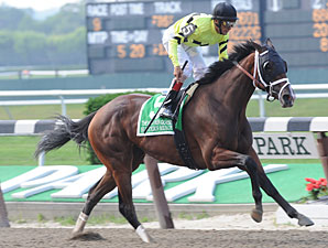 Buster's Ready wins the 2011 Mother Goose.