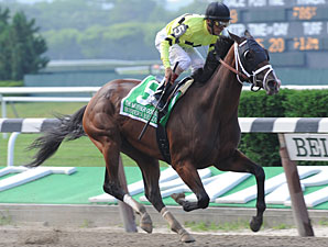 Buster's Ready wins the 2011 Mother Goose.