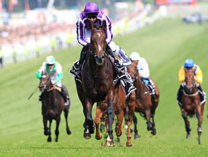 Camelot wins the 2012 Epsom Derby.