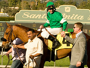 Caracortado wins the 2010 Robert Lewis Stakes.