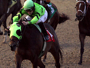 Cash Refund with Brian Hernandez, Jr. aboards takes the F.W. Gaudin Memorial Stakes wire to wire. 