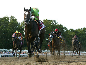 Dabnabit wins the New Jersey Breeders' Handicap.