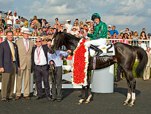 Debussy after winner the 2010 Arlington Million.