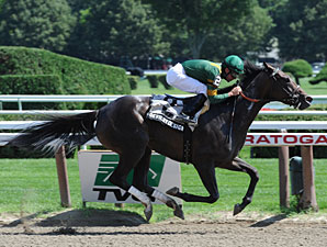 Devil by Design wins the 2010 Lucy Scribner Stakes.