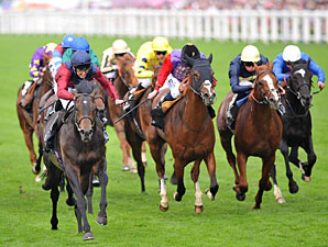 Elidor wins the 2013 King George V Stakes at Royal Ascot.