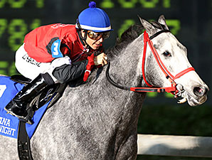 Fifty Acres wins the LA-Bred Premier Night Ragin Starter.