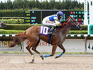 Florida Sun wins the 2014 Leave Me Alone Stakes.