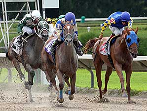 Florida Sun wins the 2014 Leave Me Alone Stakes.