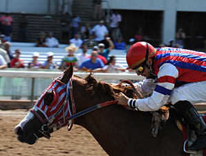 Foreign Production wins the 2010 Louisiana Cup Sprint Stakes.