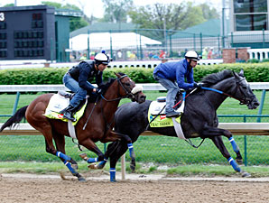 Frac Daddy and Java's War work at Churchill Downs April 27.