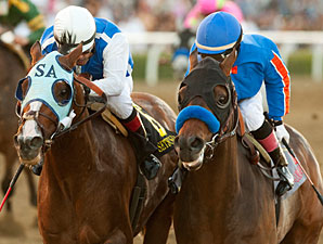 Game On Dude wins the 2011 Santa Anita Handicap.