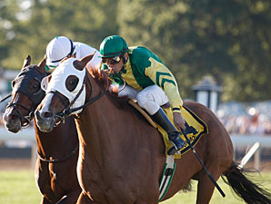 Get Serious wins the 2010 Red Bank Stakes.
