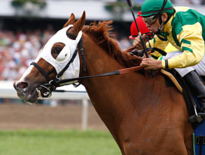 Get Serious wins the 2010 Oceanport Stakes.