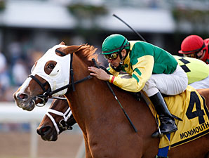 Get Serious wins the 2009 Red Bank Stakes.
