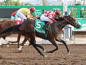 Glenco Kid wins the 2012 Lost in the Fog Juvenile Stakes.