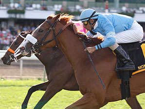 Grecian Maiden wins the 2010 Twin Lights Stakes.