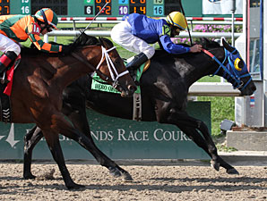 Hero of Order wins the Louisiana Derby.