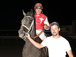 Hero On Saturday wins the 2014 Careless Navigator Overnight Stakes.