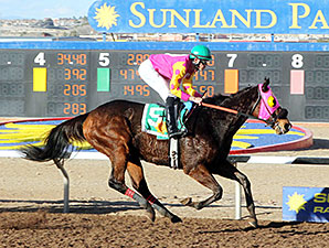 Homerun Berti wins the 2014 Budweiser Handicap.