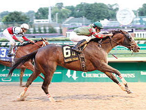 Island Bound wins the 2012 Winning Colors.