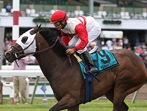 Jazzy Idea wins the 2012 Crank It Up Stakes.