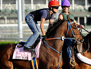 Jody Slew works at Churchill Downs on April 16, 2010.