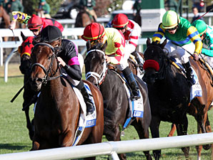 Kathmanblu wins the 2010 Jessamine Stakes.