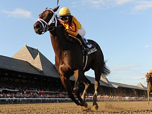 Kauai Kate wins the Adirondack Stakes.