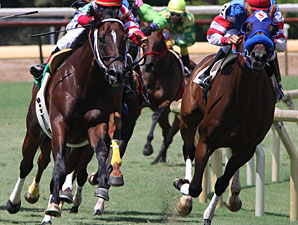 Kissimmee Kyle (left) wins the 2010 John Franks Memorial.