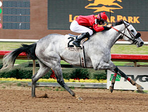 Lasting Bubbles wins the 2013 JEH Stallion Station Stakes.