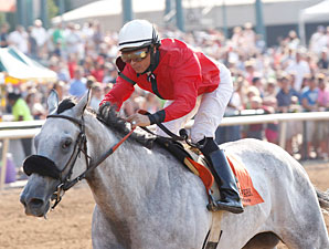 Lasting Bubbles wins the 2013 Valor Farm Stakes.