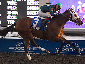 Lexie Lou wins the South Ocean Stakes.