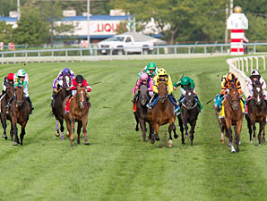 Little Mike wins the 2012 Arlington Million.