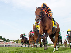 Little Mike wins the 2012 Arlington Million.