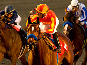 Lookin At Lucky wins the 2009 CashCall Futurity.