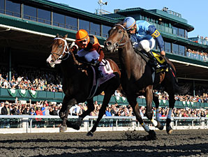 Luke of York wins the Keeneland 75th Anniversary Stakes.