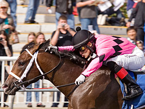 Major Gain wins the 2010 Arlington-Washington Futurity.