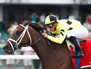 Malibu Prayer wins the 2010 Lighthouse Stakes.