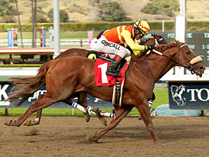 Midnight Transfer wins the San Pedro Stakes.