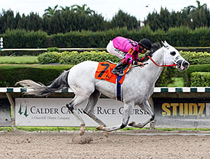 Mr. Baker wins the 2014 Ponche Handicap.