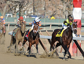Overanalyze wins the 2012 Remsen (Normandy Invasion 2nd).