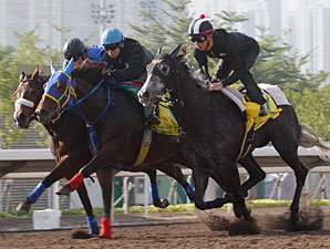 Pas de Trois (center) and Curren Chan (near), Hong Kong, December 7, 2011.