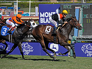 Pontchatrain with Gary Stevens wins the 2013 Ken Maddy Stakes