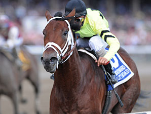 Quality Road wins the 2010 Woodward.